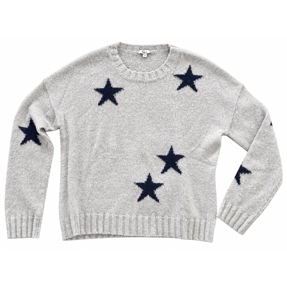 Rails Perci Celestial Star Sweater Small Gray Navy Wool Alpaca Cozy Knit Luxury